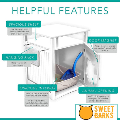 Nightstand Pet House With Litter Box Cover