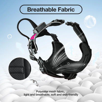 Light up Dog Harness - No Pull Led Dog Harness Rechargeable Lighted Dog Harness for Night Walking Adjustable Glow Vest for Small Medium Large Dogs