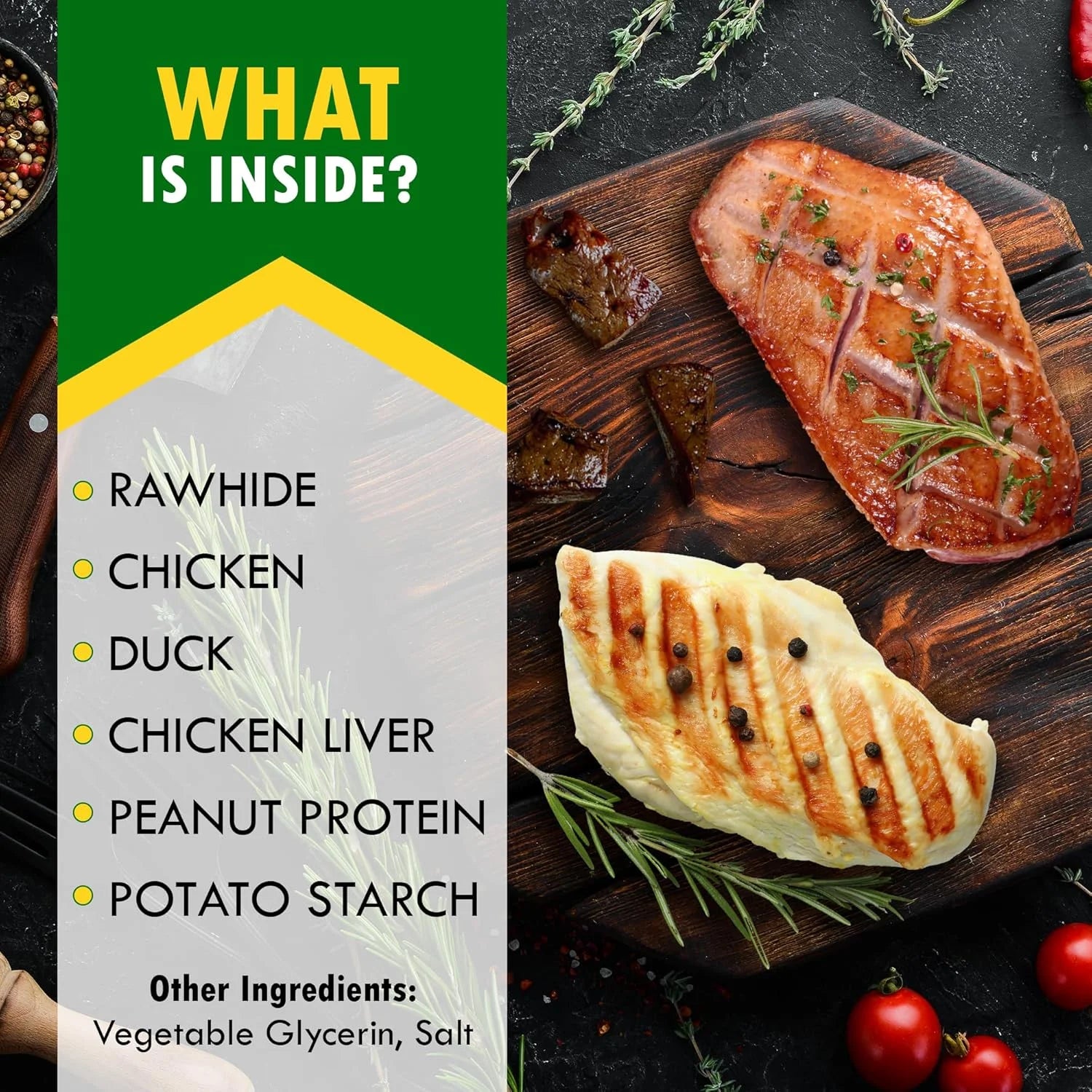 Dog Treats Rawhide Sticks Wrapped with Chicken 10.6 Oz Pet Natural Chew Treats - Grain Free Meat & Human Grade Dried Snacks - Best for Small & Large Dogs (10.6 Ounce (Pack of 1), Triple Sticks)