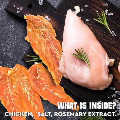 Chicken Jerky Dog Treats 1.5 Lb - Human Grade Pet Snacks & High Protein Meat - All Natural High Protein Dried Strips - Best Chews for Training Small & Large Dogs - Bulk Soft Pack Made for USA