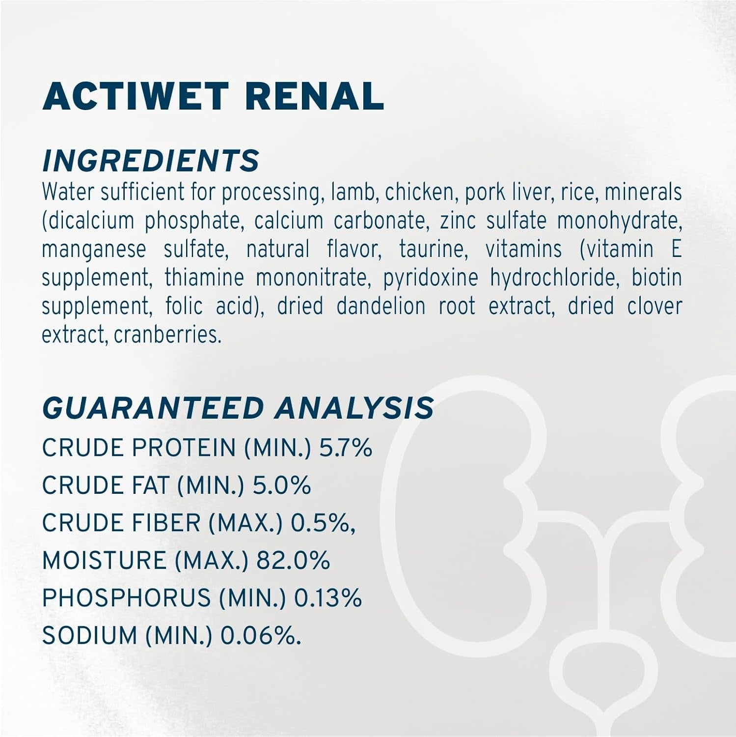 - Cat Food, Vet-Formulated Renal Wet Cat Food, Non GMO, Kidney Care Food with Lamb Flavor, Crafted for Adults, Made in Italy (3.5 Oz, 32 Pack)