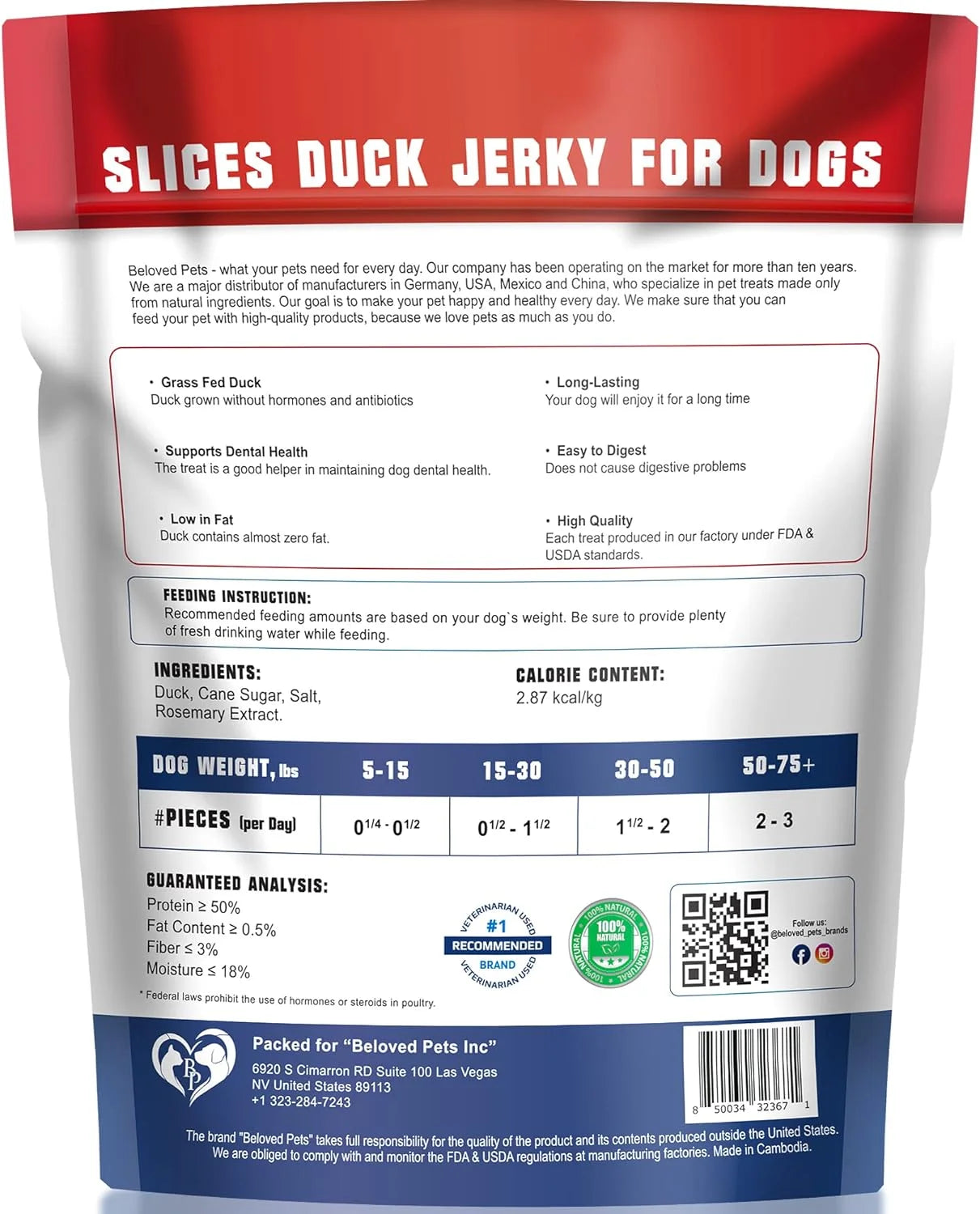 Dog Treats Duck Jerky 1.5 LB - Human Grade Pet Snacks - Natural High Protein Meat Dried Strips - Best Chews for Training Small & Large Dogs - Bulk Soft Pack