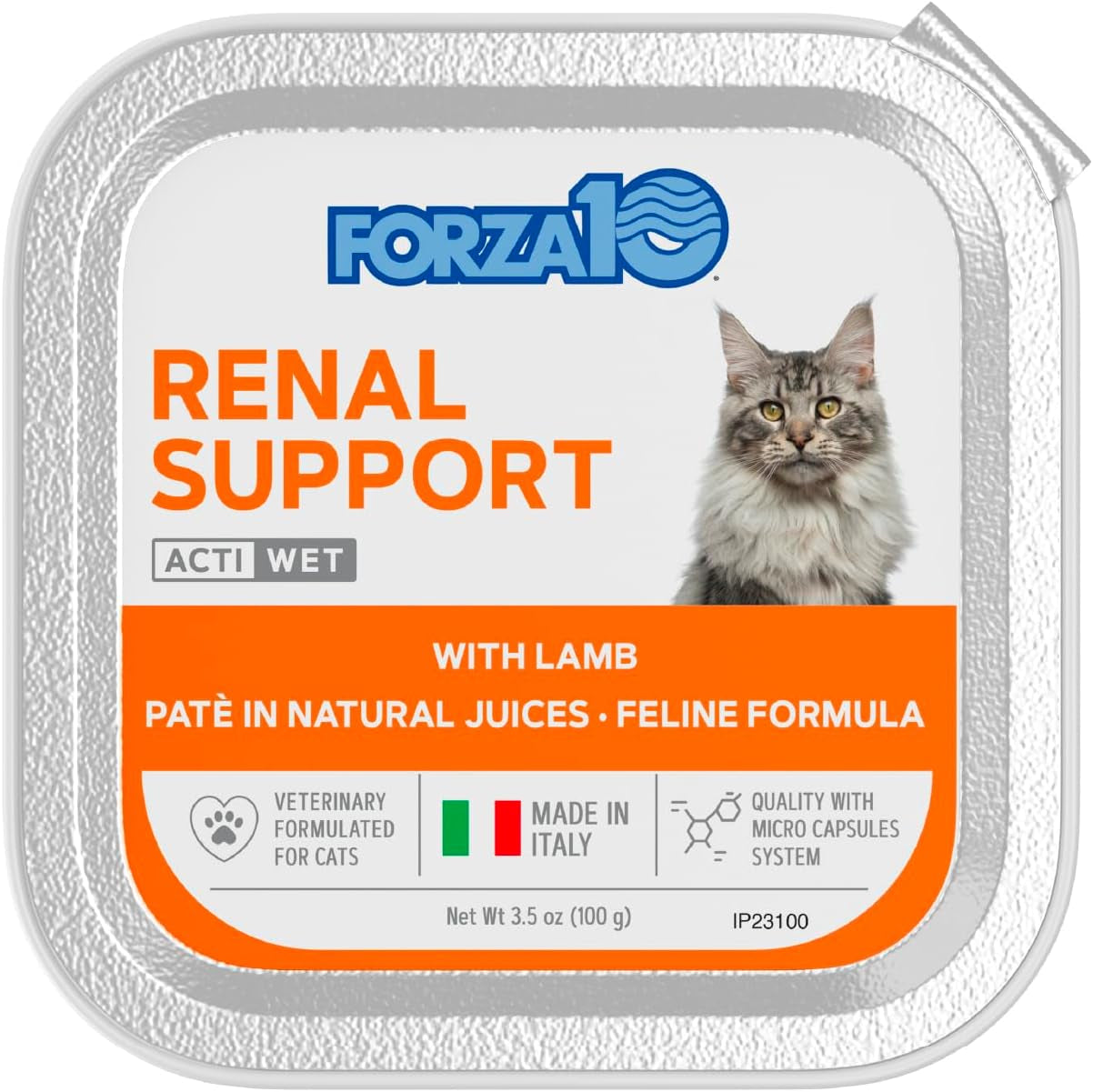 - Cat Food, Vet-Formulated Renal Wet Cat Food, Non GMO, Kidney Care Food with Lamb Flavor, Crafted for Adults, Made in Italy (3.5 Oz, 32 Pack)