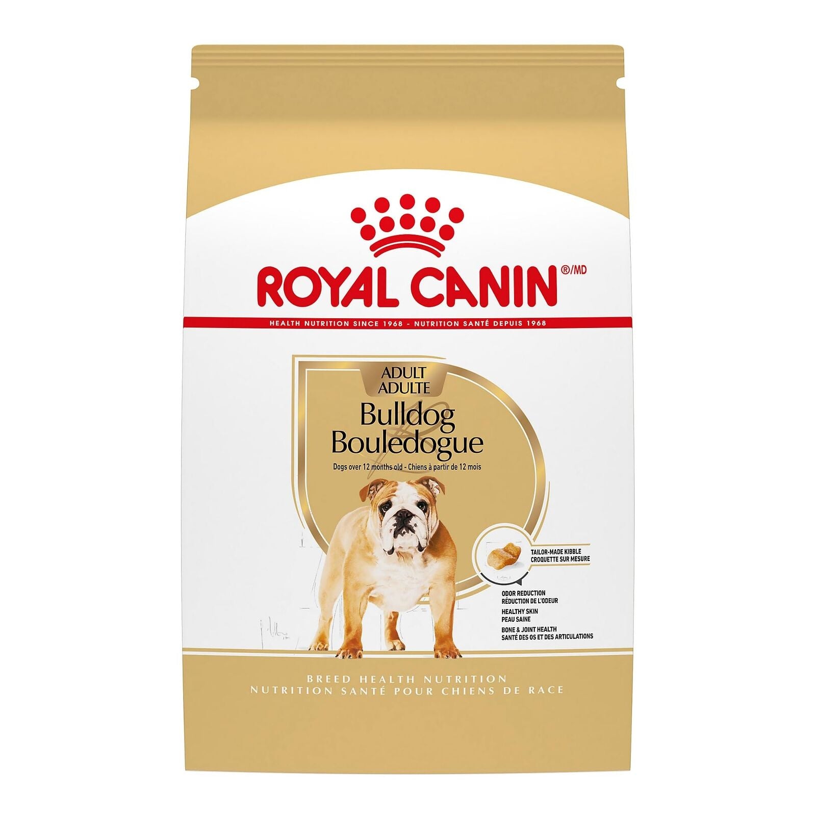 Royal Canin Bulldog Adult Dry Dog Food 30 Pound Pack Breed Specific Nutrition