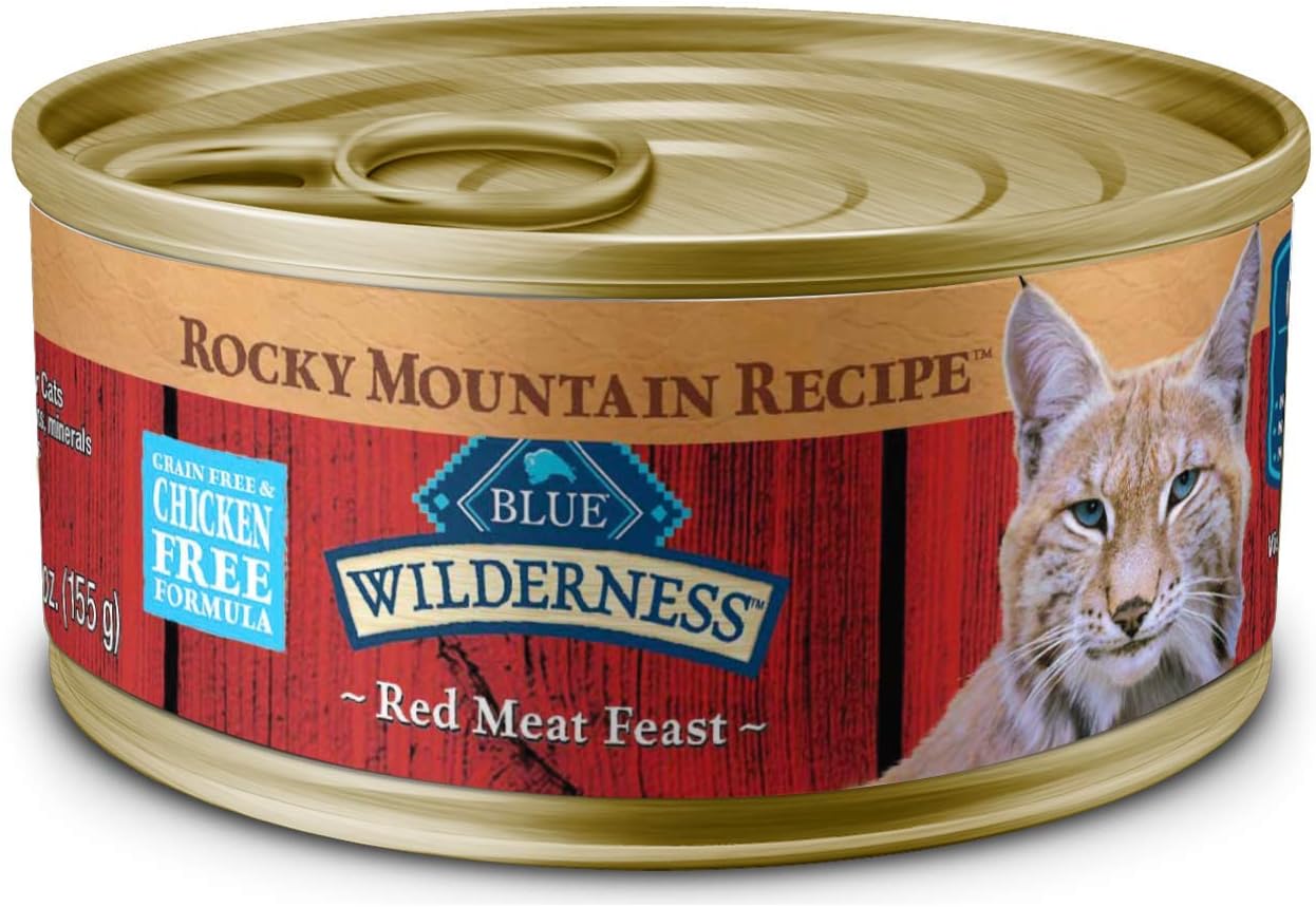 Wilderness Rocky Mountain Recipe Adult Wet Cat Food Paté, 5.5-Oz. Cans (24 Count)