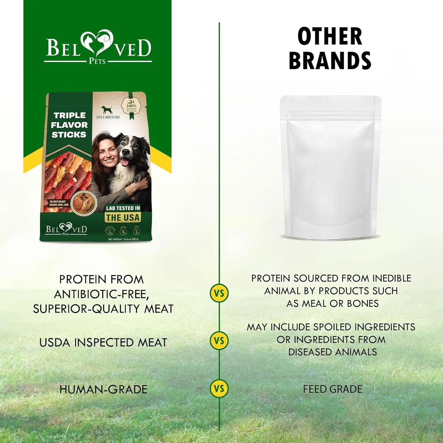 Dog Treats Rawhide Sticks Wrapped with Chicken 10.6 Oz Pet Natural Chew Treats - Grain Free Meat & Human Grade Dried Snacks - Best for Small & Large Dogs (10.6 Ounce (Pack of 1), Triple Sticks)