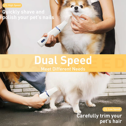 Dogs Hair Clippers Grooming Kit - 4 in 1 Electric Cordless Cordless Pet Nail Grinder for Dog Cat, Pet Clippers Grooming Paws, Eyes, Ears, Face,Nail, Hair